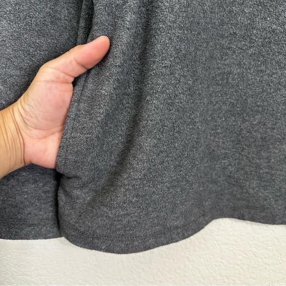 Old Navy Gray Fleece 1/4 Zip Embroidered Logo Men’s Sweatshirt, Sz Medium - Picture 5 of 12